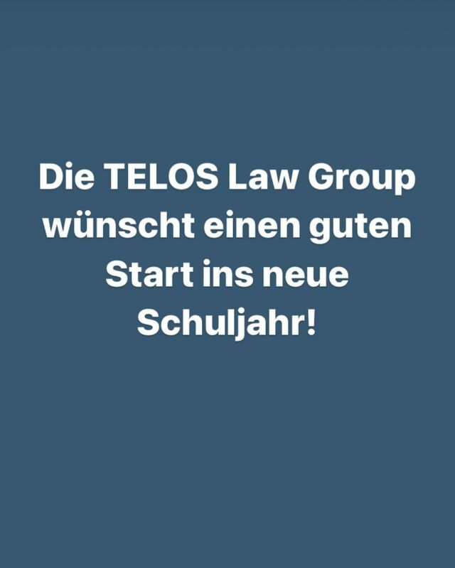 Die TELOS Law Group wünscht einen guten Start ins neue #Schuljahr!
#schule #bildung #bildungssystem #bildungfürkinder #bildungfueralle #bildungfüralle